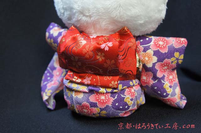 本物仕立の着物！ちりめん着物ハローキティぬいぐるみ/和風キティ/3配色
