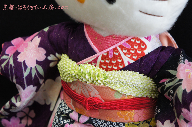 本物仕立の着物！【着物工房】高級着物ハローキティぬいぐるみ